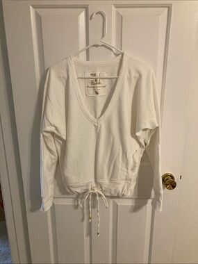 Plush & Lush Victorias Secret V-Neck Drawstring Sweatshirt-NWOT